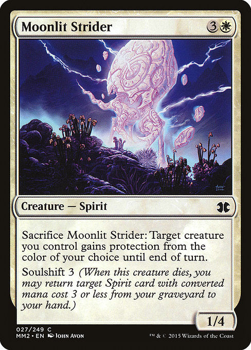 【Foil】【EN】月明かりの徘徊者/Moonlit Strider [MM2] 白C No.27