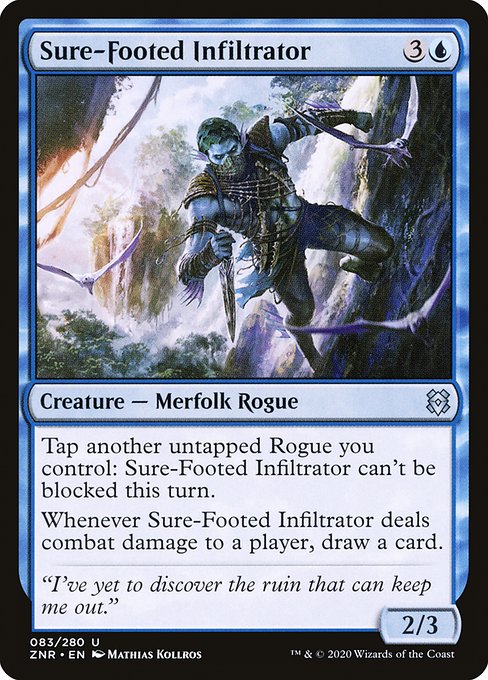 【Foil】【EN】確実な潜入者/Sure-Footed Infiltrator [ZNR] 青U No.83