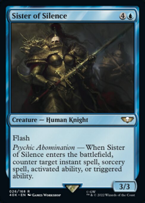【Foil】【EN】Sister of Silence [40K] 青R No.26★