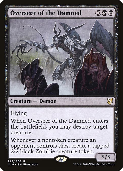 【EN】忌むべき者の監視者/Overseer of the Damned [C19] 黒R No.125