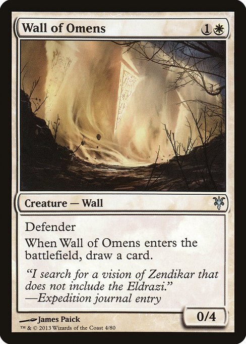 【EN】前兆の壁/Wall of Omens [DDK] 白U No.4