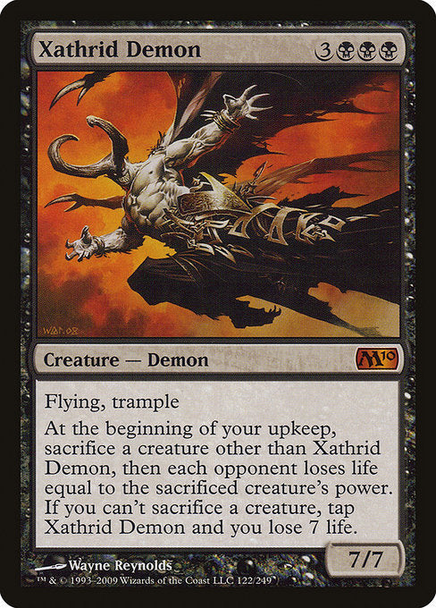 【Foil】【EN】ザスリッドの悪魔/Xathrid Demon [M10] 黒M No.122