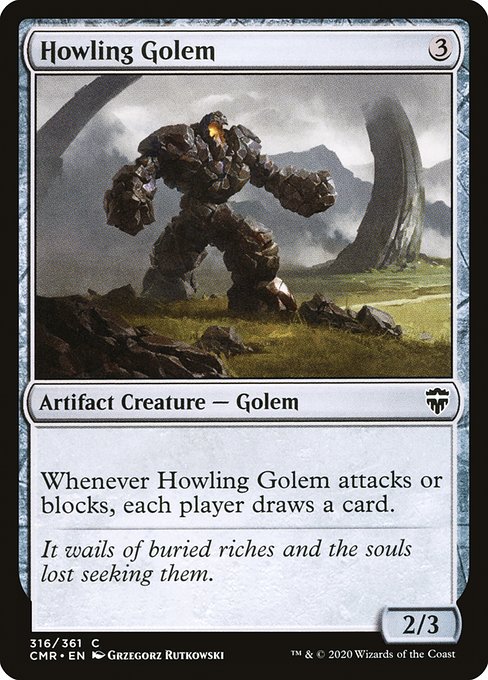 【Foil】【EN】吠えたけるゴーレム/Howling Golem [CMR] 茶C No.316