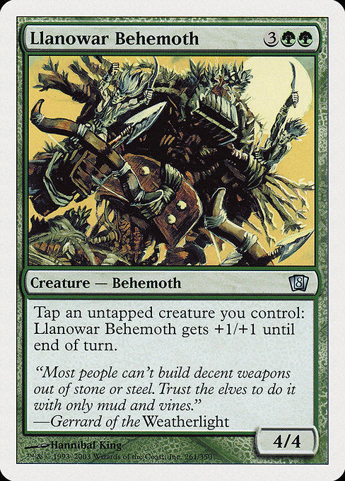 【EN】ラノワールのビヒモス/Llanowar Behemoth [8ED] 緑U No.261