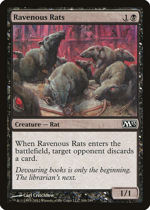 【Foil】【EN】貪欲なるネズミ/Ravenous Rats [M13] 黒C No.106