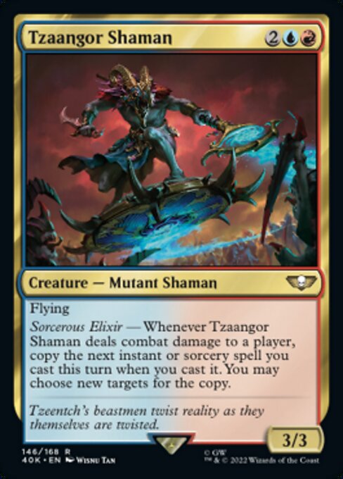 【Foil】【EN】Tzaangor Shaman [40K] 金R No.146★