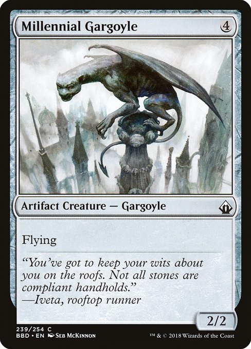 【Foil】【EN】千年王国のガーゴイル/Millennial Gargoyle [BBD] 茶C No.239