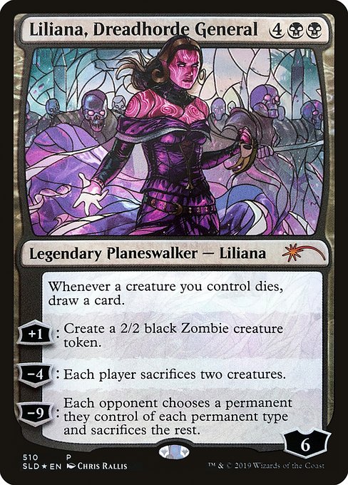 【Foil】【EN】戦慄衆の将軍、リリアナ/Liliana, Dreadhorde General [SLD] 黒M No.510