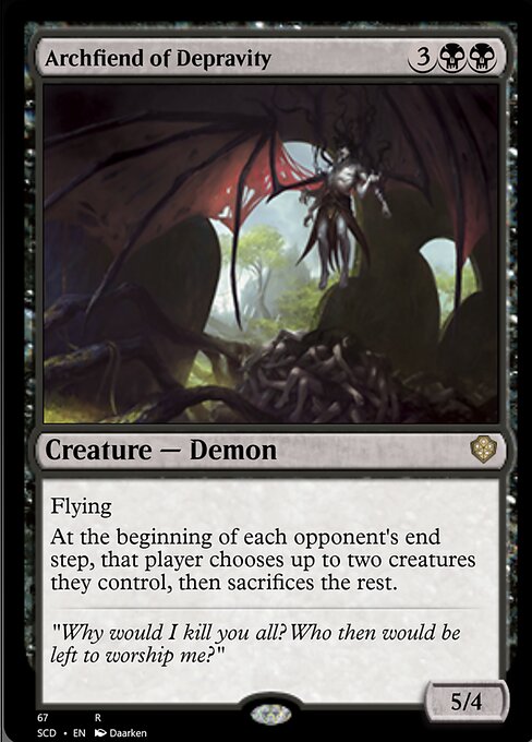 【EN】悪行の大悪鬼/Archfiend of Depravity [SCD] 黒R No.67