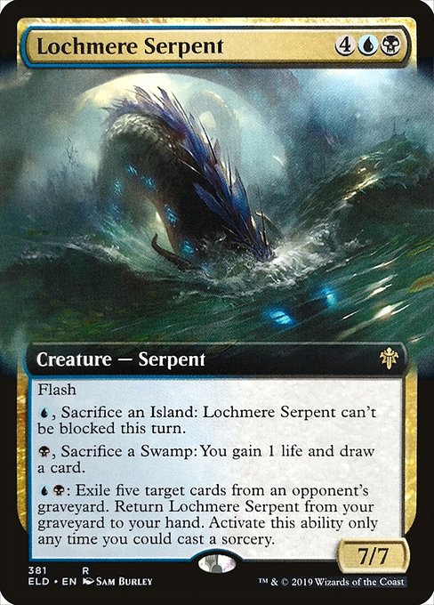 【Foil】【EN】メア湖の海蛇/Lochmere Serpent [ELD] 金R No.381