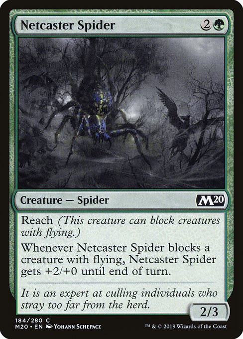 【EN】網投げ蜘蛛/Netcaster Spider [M20] 緑C No.184