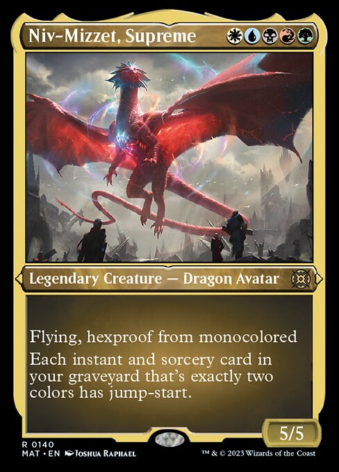 【エッチングFoil】【EN】至高の者、ニヴ＝ミゼット/Niv-Mizzet, Supreme [MAT] 金R No.140