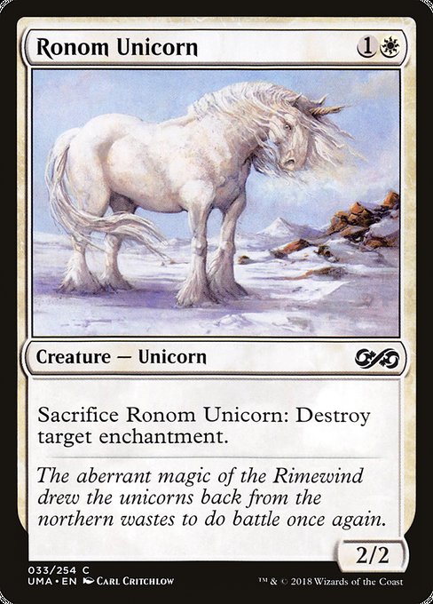【Foil】【EN】ロノムの一角獣/Ronom Unicorn [UMA] 白C No.33