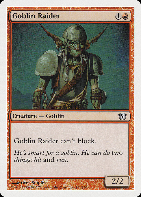 【Foil】【EN】ゴブリンの略奪者/Goblin Raider [8ED] 赤C No.191