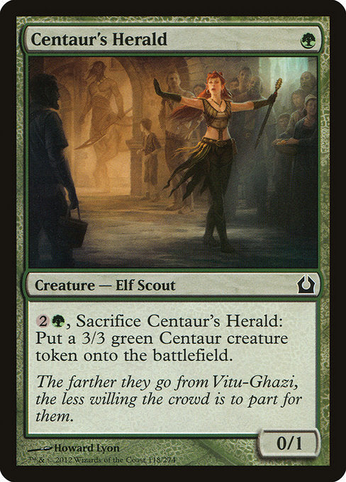 【Foil】【EN】ケンタウルスの伝令/Centaur's Herald [RTR] 緑C No.118