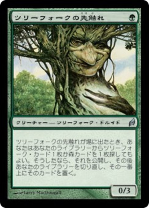 【JP】ツリーフォークの先触れ/Treefolk Harbinger [LRW] 緑U No.239