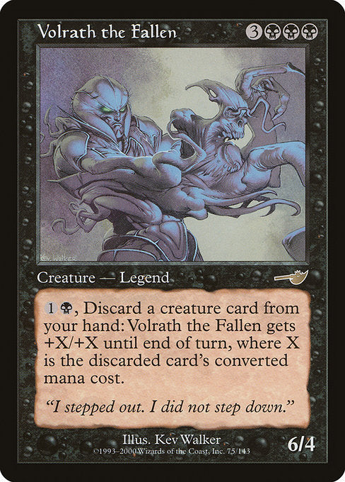 【Foil】【EN】墜ちたる者ヴォルラス/Volrath the Fallen [NEM] 黒R No.75