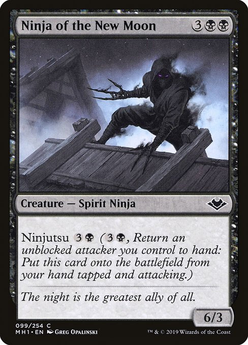 【Foil】【EN】新月の忍者/Ninja of the New Moon [MH1] 黒C No.99