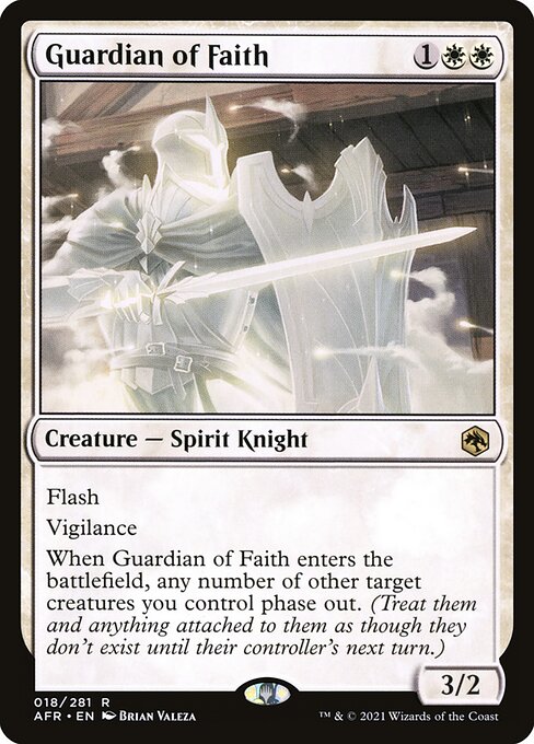 【Foil】【EN】ガーディアン・オヴ・フェイス/Guardian of Faith [AFR] 白R No.18