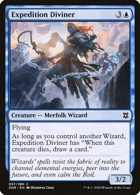 【Foil】【EN】探検隊の占者/Expedition Diviner [ZNR] 青C No.57