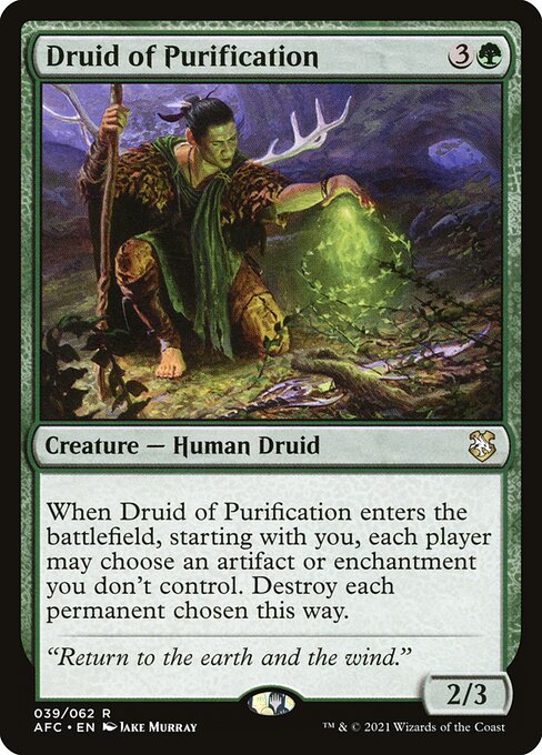 【EN】浄化のドルイド/Druid of Purification [AFC] 緑R No.39