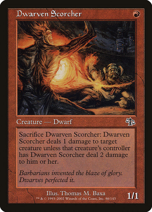 【Foil】【EN】焼き焦がすドワーフ/Dwarven Scorcher [JUD] 赤C No.86