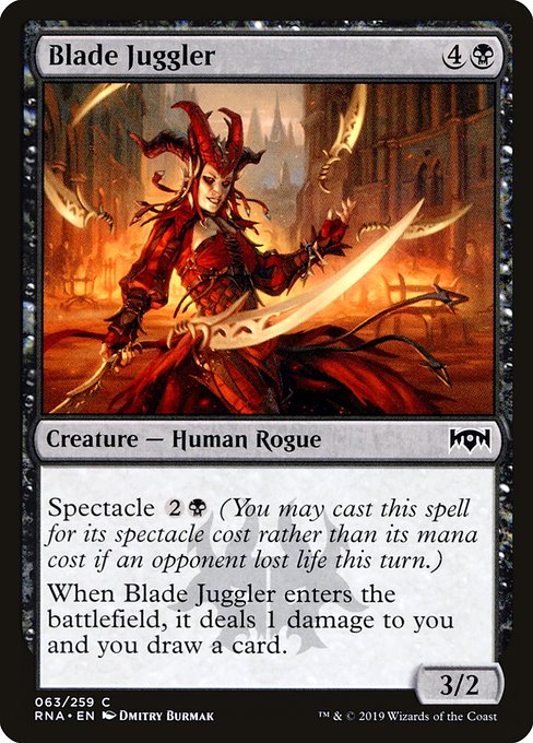 【Foil】【EN】刃の曲芸人/Blade Juggler [RNA] 黒C No.63