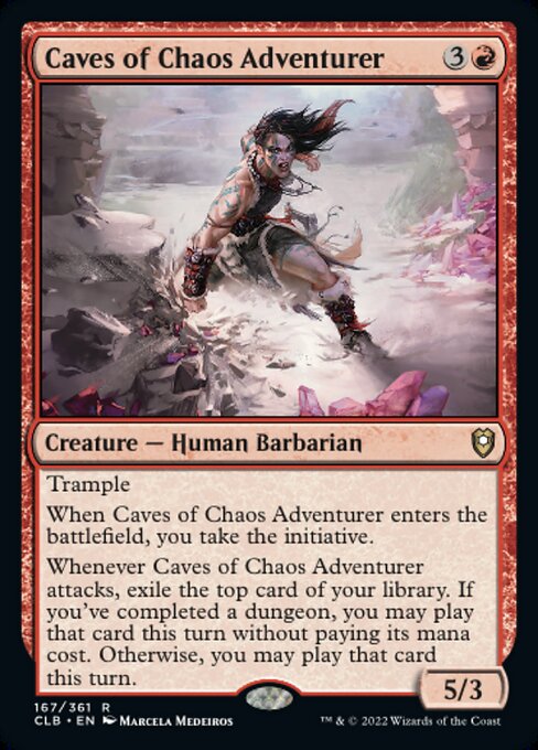 【Foil】【EN】混沌の洞窟の冒険者/Caves of Chaos Adventurer [CLB] 赤R No.167