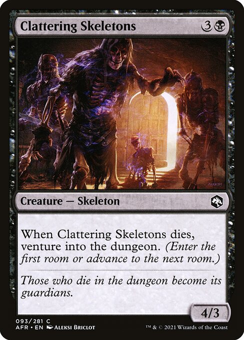 【Foil】【EN】かたつく骸骨/Clattering Skeletons [AFR] 黒C No.93