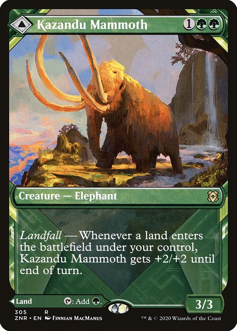 【Foil】【EN】Kazandu Mammoth // Kazandu Valley [ZNR] 混R No.305