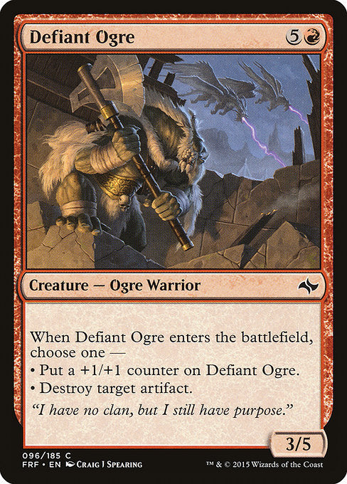 【Foil】【EN】反抗するオーガ/Defiant Ogre [FRF] 赤C No.96
