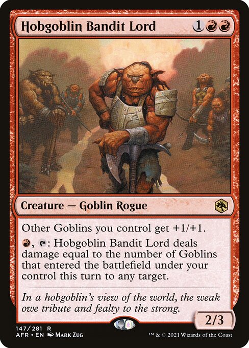 【Foil】【EN】ホブゴブリンの山賊の頭/Hobgoblin Bandit Lord [AFR] 赤R No.147