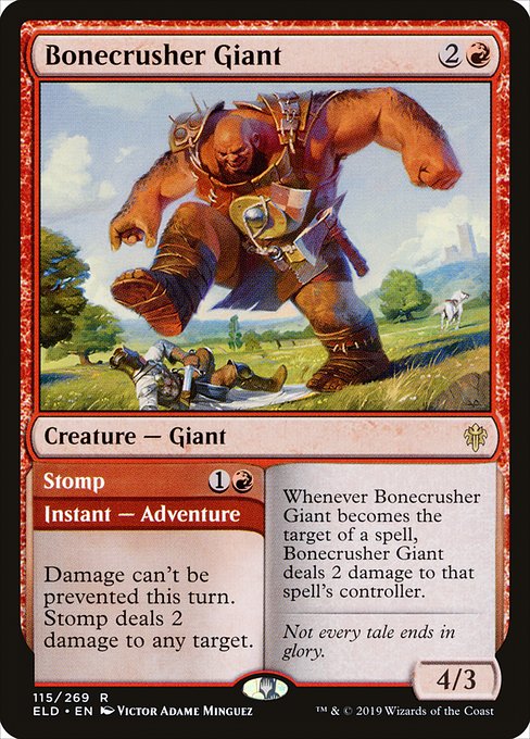 【Foil】【EN】Bonecrusher Giant // Stomp [ELD] 混R No.115