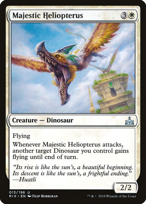 【Foil】【EN】壮麗なヘリオプテルス/Majestic Heliopterus [RIX] 白U No.13