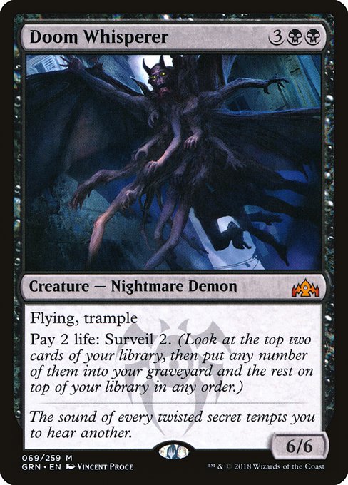 【Foil】【EN】破滅を囁くもの/Doom Whisperer [GRN] 黒M No.69
