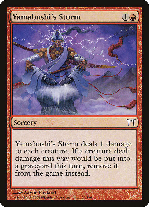 【Foil】【EN】山伏の嵐/Yamabushi's Storm [CHK] 赤C No.199