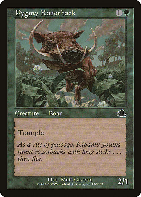 【Foil】【EN】ピグミー・レイザーバック/Pygmy Razorback [PCY] 緑C No.120
