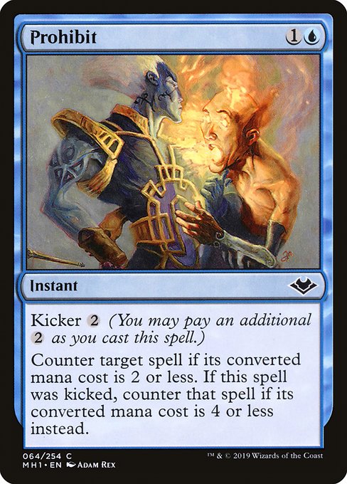 【Foil】【EN】禁制/Prohibit [MH1] 青C No.64