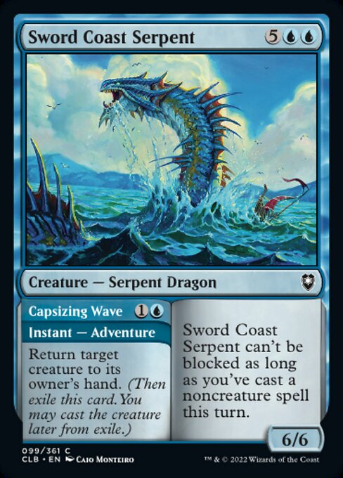 【Foil】【EN】Sword Coast Serpent // Capsizing Wave [CLB] 混C No.99