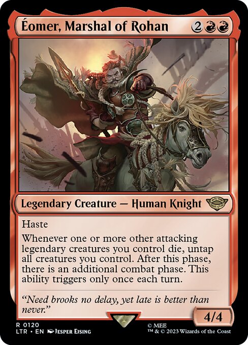 【Foil】【EN】ローハンの軍団長、エオメル/Éomer, Marshal of Rohan [LTR] 赤R No.120