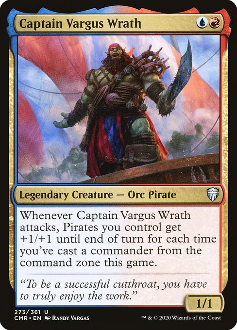 【Foil】【EN】憤怒船長バーガス/Captain Vargus Wrath [CMR] 金U No.273
