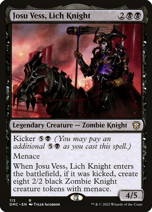 【EN】リッチの騎士、ジョス・ヴェス/Josu Vess, Lich Knight [DMC] 黒R No.113