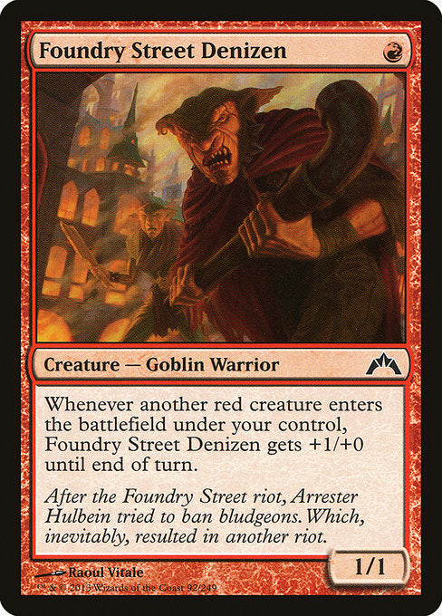【Foil】【EN】鋳造所通りの住人/Foundry Street Denizen [GTC] 赤C No.92