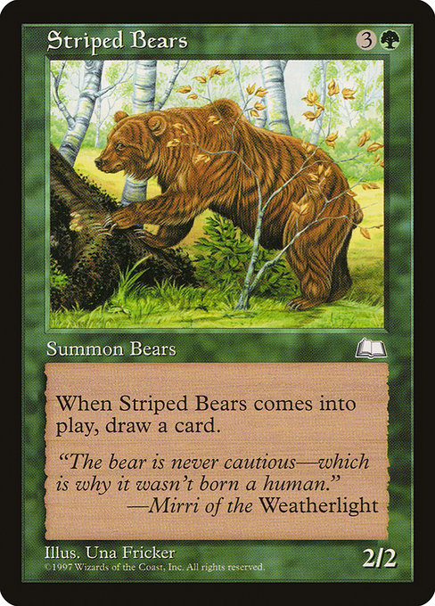 【EN】シマクマ/Striped Bears [WTH] 緑C No.140