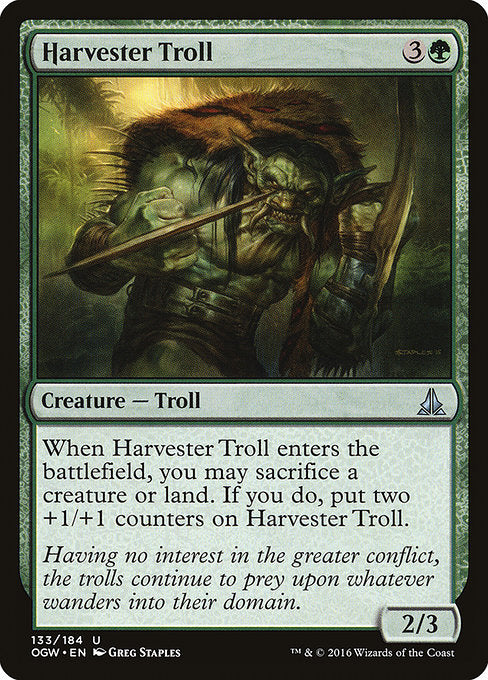 【Foil】【EN】収穫トロール/Harvester Troll [OGW] 緑U No.133