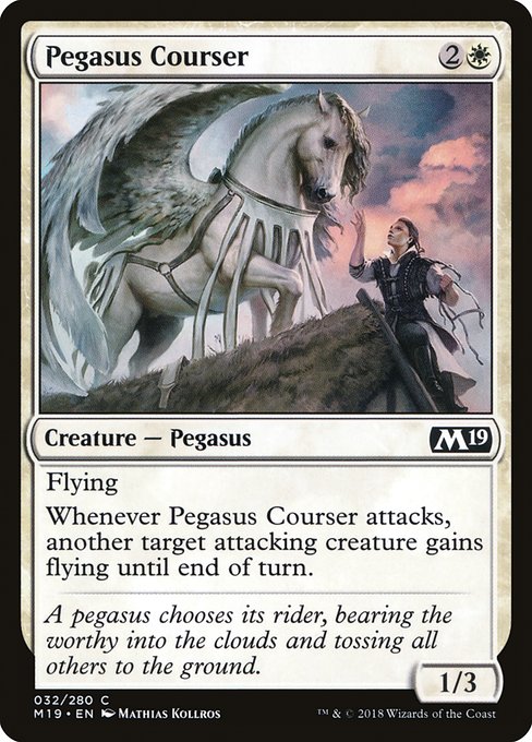 【EN】ペガサスの駿馬/Pegasus Courser [M19] 白C No.32