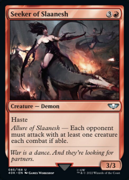 【Foil】【EN】Seeker of Slaanesh [40K] 赤U No.85★