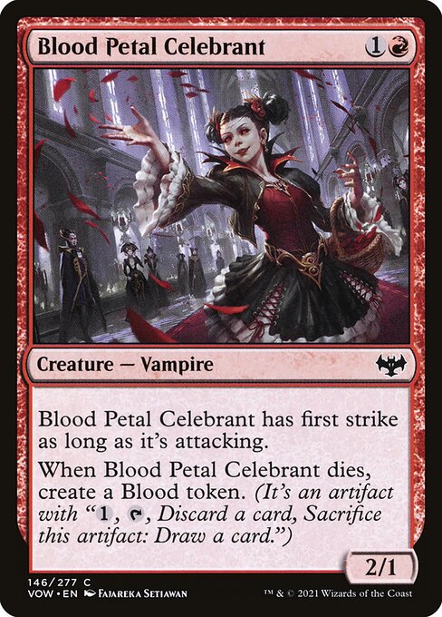 【Foil】【EN】血花の祝賀者/Blood Petal Celebrant [VOW] 赤C No.146