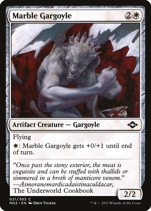 【Foil】【EN】大理石のガーゴイル/Marble Gargoyle [MH2] 白C No.21