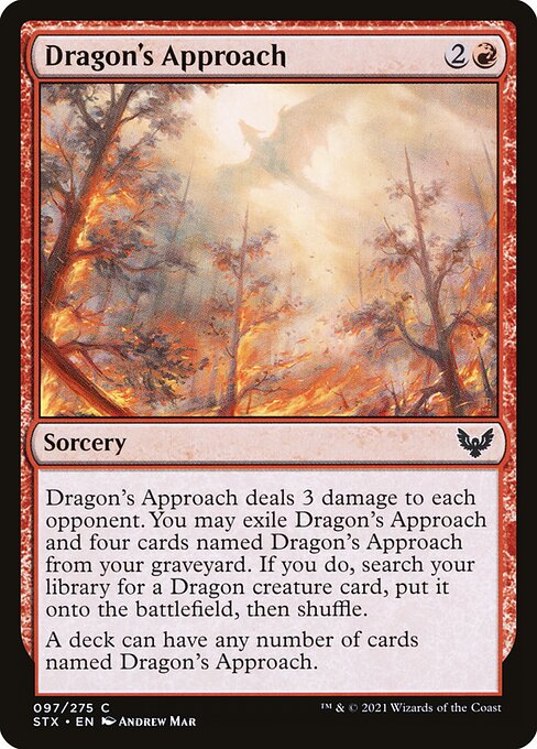 【Foil】【EN】ドラゴンの接近/Dragon's Approach [STX] 赤C No.97